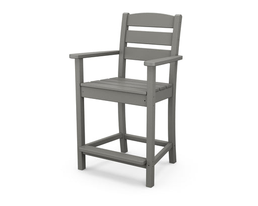 POLYWOOD Lakeside Counter Arm Chair in Slate Grey