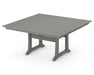 POLYWOOD Farmhouse Trestle 59" Dining Table in Slate Grey