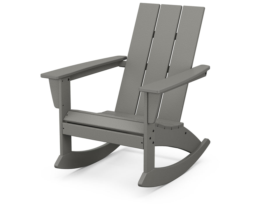 POLYWOOD® Modern Adirondack Rocking Chair in Slate Grey