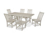 POLYWOOD Vineyard 7-Piece Rustic Farmhouse Side Chair Dining Set in Sand