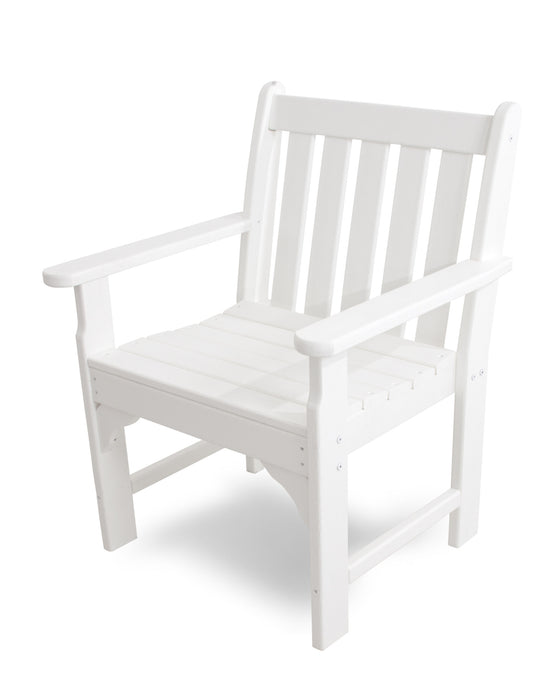 POLYWOOD Vineyard Garden Arm Chair in White