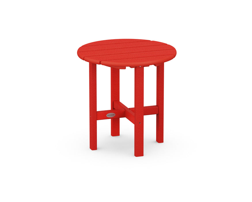 POLYWOOD Round 18" Side Table in Sunset Red