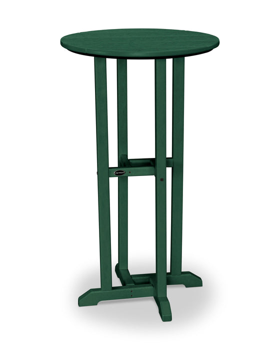 POLYWOOD Traditional 24" Round Bar Table in Green