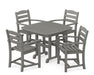 POLYWOOD La Casa Café 5-Piece Arm Chair Dining Set in Slate Grey