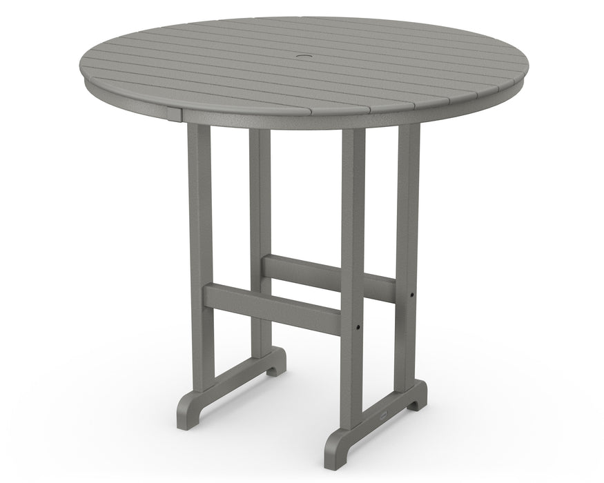 POLYWOOD Round 48" Bar Table in Slate Grey