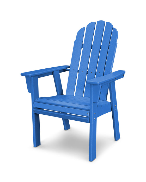 POLYWOOD Vineyard Curveback Adirondack Dining Chair in Pacific Blue