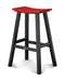 POLYWOOD® Contempo 30" Saddle Bar Stool in Black / Sunset Red