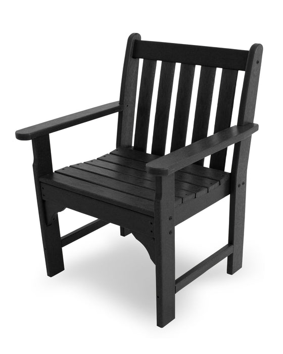 POLYWOOD Vineyard Garden Arm Chair in Black