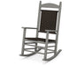 POLYWOOD Jefferson Woven Rocking Chair in Grey / Cahaba