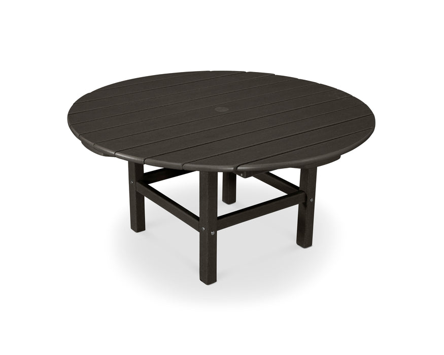 POLYWOOD Round 38" Conversation Table in Vintage Coffee