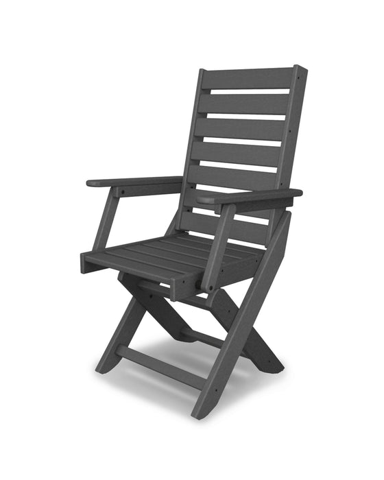 POLYWOOD Captain Dining Chair in Slate Grey
