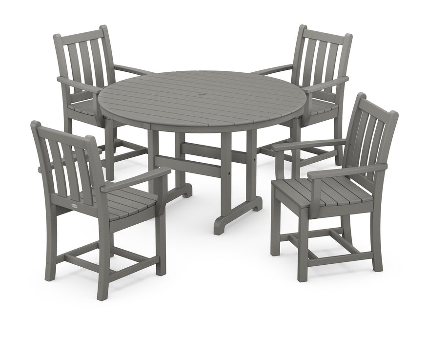 POLYWOOD Traditional Garden 5-Piece Dining Set in Slate Grey