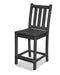 POLYWOOD Traditional Garden Counter Side Chair in Black