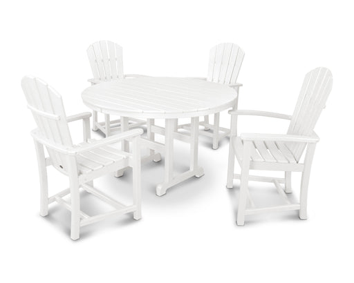 POLYWOOD Palm Coast 5-Piece Dining Set in White
