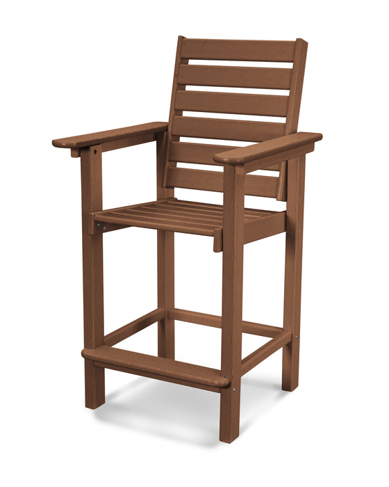 POLYWOOD Captain Counter Chair in Teak