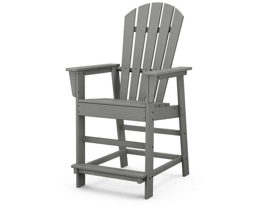 POLYWOOD South Beach Counter Chair in Slate Grey