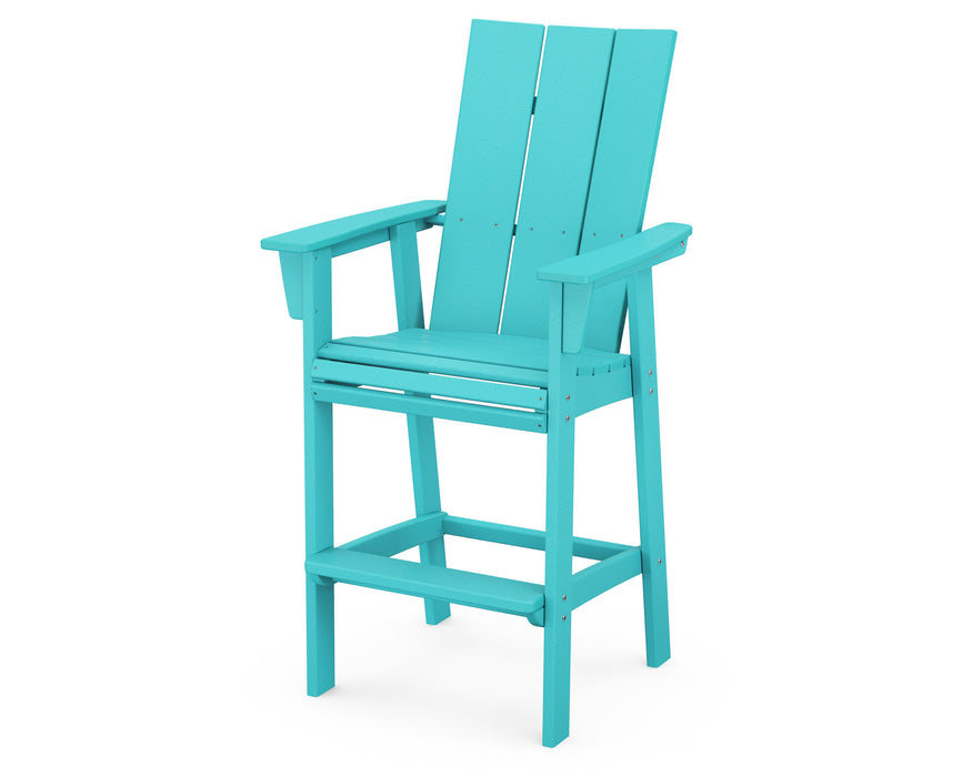 POLYWOOD® Modern Curveback Adirondack Bar Chair in Aruba