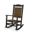 POLYWOOD Presidential Woven Rocking Chair in Black / Tigerwood