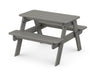 POLYWOOD Kids Outdoor Picnic Table in Slate Grey