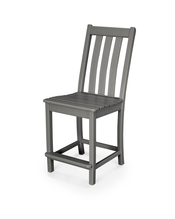 POLYWOOD Vineyard Counter Side Chair in Slate Grey