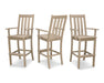 POLYWOOD Vineyard Bar Arm Chair 3-Pack in Vintage Sahara