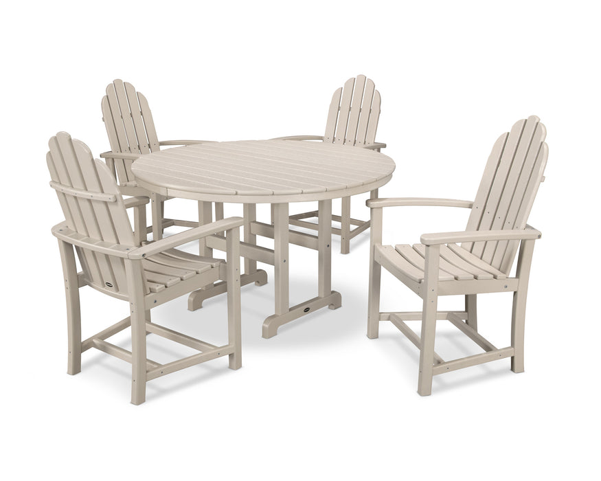 POLYWOOD Classic Adirondack Dining 5-Piece Set in Sand