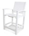 POLYWOOD Coastal Counter Chair in White with White fabric