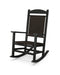 POLYWOOD Presidential Woven Rocking Chair in Black / Cahaba