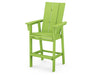 POLYWOOD® Modern Curveback Adirondack Bar Chair in Lime