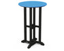 POLYWOOD® Contempo 24" Round Counter Table in Black / Pacific Blue