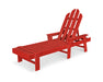 POLYWOOD Long Island Chaise in Sunset Red