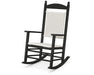 POLYWOOD Jefferson Woven Rocking Chair in Black / White Loom