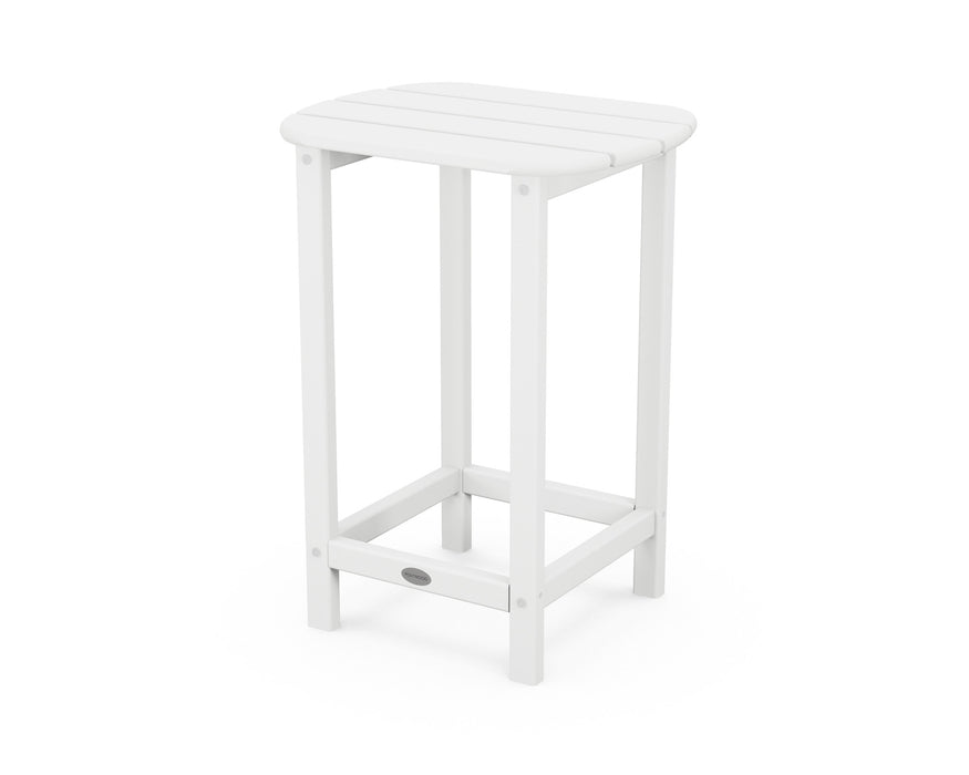 POLYWOOD South Beach 26" Counter Side Table in White