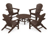 POLYWOOD South Beach 5-Piece Conversation Group in Mahogany