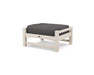 POLYWOOD Club Ottoman in Sand with Ash Charcoal fabric