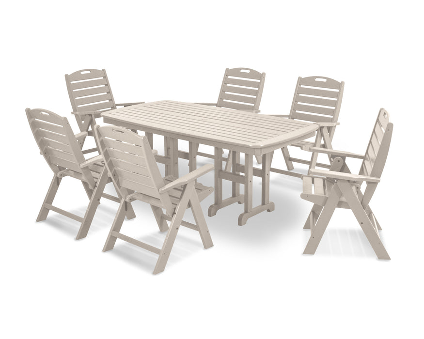 POLYWOOD Nautical 7-Piece Dining Set in Sand