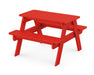 POLYWOOD Kids Outdoor Picnic Table in Sunset Red