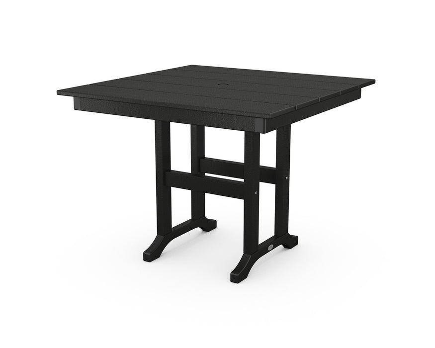 POLYWOOD Farmhouse 37" Dining Table in Black