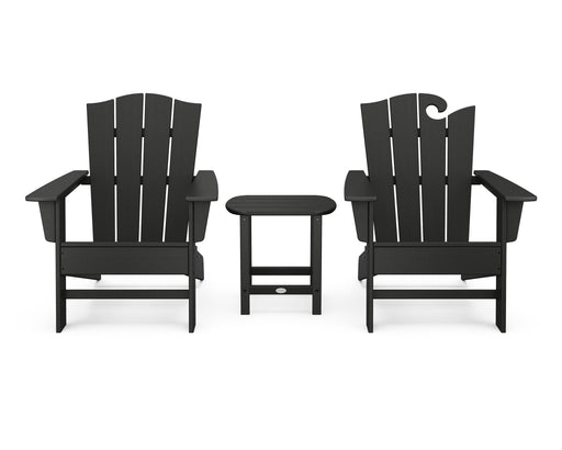 POLYWOOD Wave Collection 3-Piece Set in Black