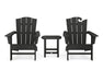 POLYWOOD Wave Collection 3-Piece Set in Black