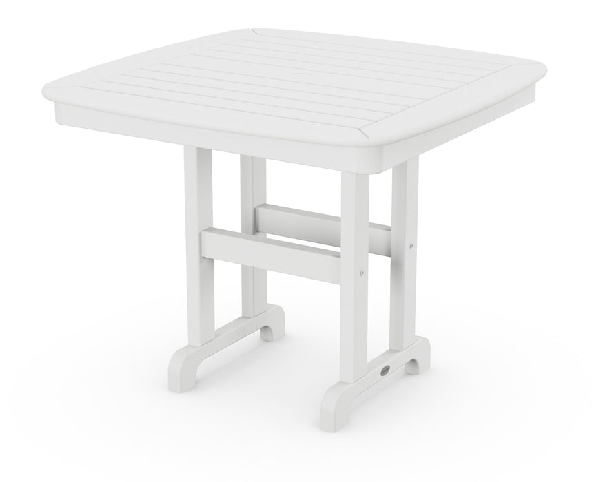 POLYWOOD Nautical 37" Dining Table in White