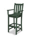 POLYWOOD Traditional Garden Bar Arm Chair in Green