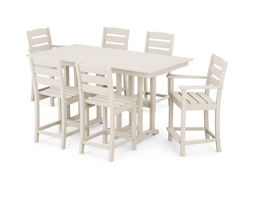 POLYWOOD Lakeside 7-Piece Counter Set in Sand