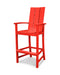 POLYWOOD Modern Adirondack Bar Chair in Sunset Red