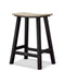 POLYWOOD® Contempo 24" Saddle Counter Stool in Black / Sand