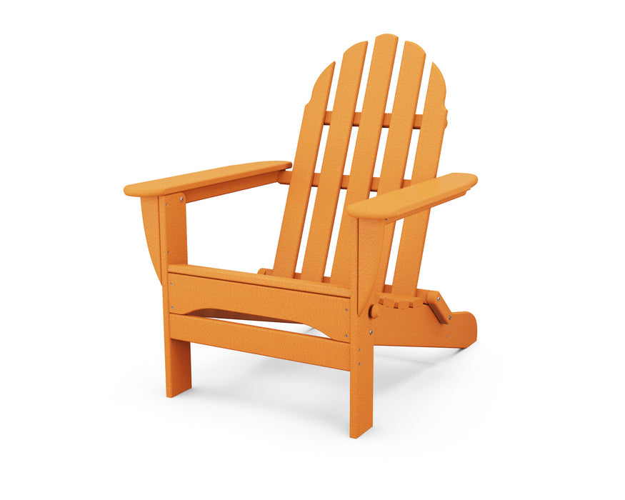 POLYWOOD Classic Folding Adirondack Chair in Tangerine