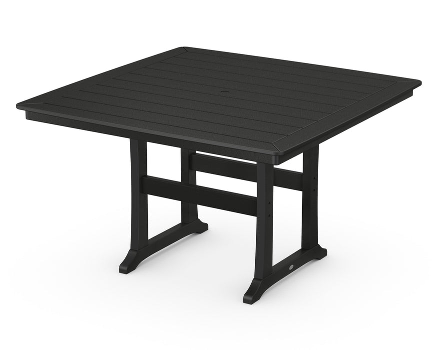 POLYWOOD Nautical Trestle 59" Counter Table in Black