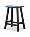 POLYWOOD® Contempo 24" Saddle Counter Stool in Black / Pacific Blue