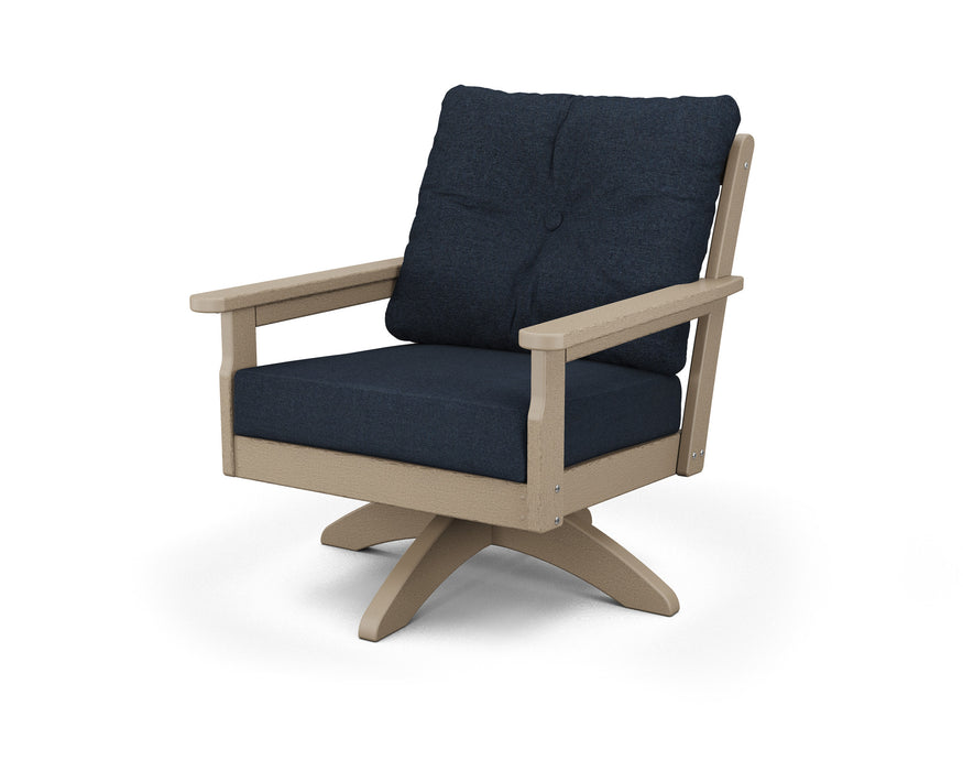 POLYWOOD Vineyard Deep Seating Swivel Chair in