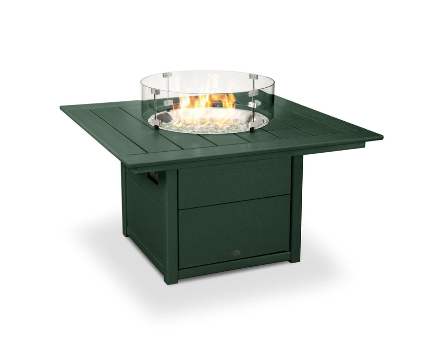POLYWOOD Square 42" Fire Pit Table in Green